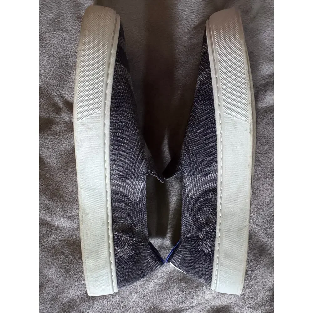 Rothy's The Sneaker In Gray Camo Women's Size 8 Pull On Slip On Tennis Shoes